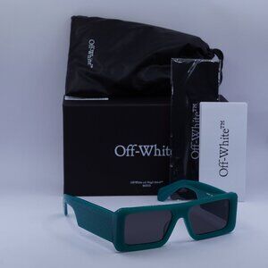 Off-White OERI140 TROY 5907 Rectangle Sunglasses – Teal/Dark Grey